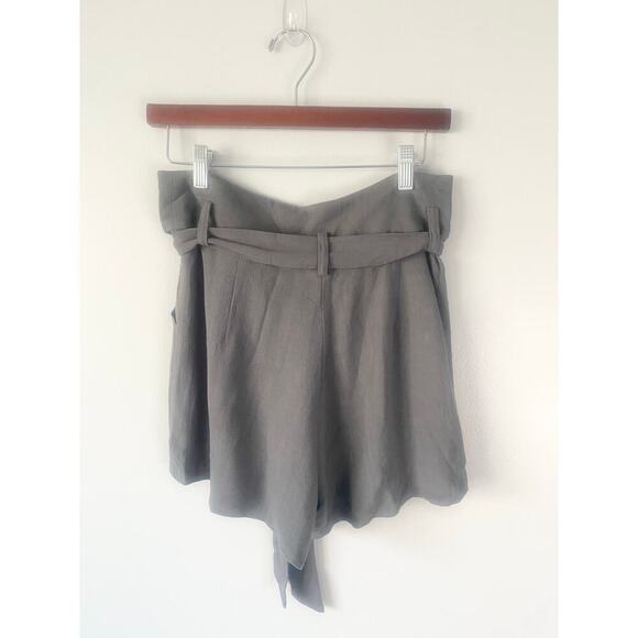 NWT Lucca‎ Jordyn High Waisted Belted Shorts in Charcoal Size XS - Picture 6 of 8
